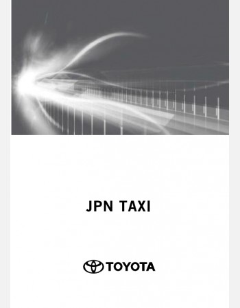 toyota jpn taxi 2020-2021 owners manual in english